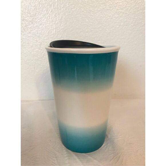 5/$15 SALE Starbucks Ombré Turquoise Tumbler with Lid 8 Oz - Picture 2 of 4